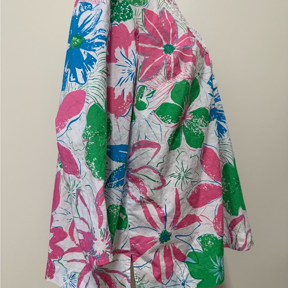 Talbots white with floral print tunic in size 2X - Picture 4 of 10